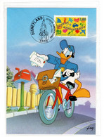 FRANCE - Carte Maximum "Joyeux Anniversaire" Obl Disneyland, Sur CP Entier Postal Donald Duck - 1997 - 1990-1999