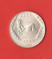 Messico 5 New Pesos 1994 Mexico One Ounce Oncia Chaac Mool Silver Coin - Mexico