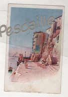 CP E. LESSIEUX PINX - VILLEFRANCHE ( Sur Mer ) - LE QUAI - LECOQ & MATHOREL N° 7 - CHOCOLATS & THES DE LA Cie COLONIALE - Lessieux