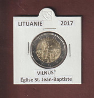 LITUANIE - 2017 - VILNUS . Église Saint.Jean Baptiste  - Pièce De 2€ Commémorative - 2 Scannes - Litauen