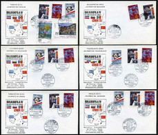 Turkey 1973 Balkan Countries Stamp Exhibition, Full Set 6 Covers | Special Cover, Izmir, Oct. 29 - Nov. 3 - Brieven En Documenten