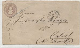 MECKLENBURG SCHWERIN - ENTIER POSTAL -ENVELOPPE (147 X 84)TYPE 1864-66(Michel U10) - 2 SCHILLING - Annulation Plume . - Mecklenbourg-Schwerin