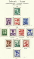 SUISSE 1938 à 1940 N° 316 à 319 344 à 347 354 à 357 MNH Neuf Sans Charnière - Nuovi