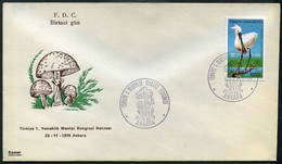 Turkey 1976 Edible Mushrooms Congress | Special Cover, Nov 23 - Lettres & Documents