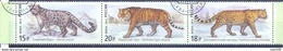 2014. Russia,  Fauna Of Russia, Wild Cats, 3v, Used/CTO - Used Stamps