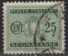 Regno D' ITALIA - ITALY - ITALIE - 1934 - 25c Segnatasse - Usato - Used - Segnatasse