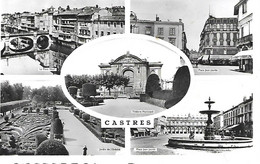 Delcampe - Carte Postale: CASTRES, Plusieurs Vues: Place Jean-Jaurès, Le Pont Neuf, Place Etc. - Castres