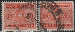 Regno D' ITALIA - ITALY - ITALIE - 1934 - Coppia Di 30c Segnatasse - Usato - Used - Segnatasse