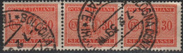 Regno D' ITALIA - ITALY - ITALIE - 1934 - Trittico Di 30c Segnatasse - Usato - Used - Segnatasse