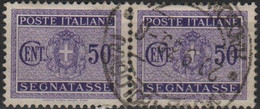 Regno D' ITALIA - ITALY - ITALIE - 1934 - Coppia Di 50c Segnatasse - Usato - Used - Segnatasse