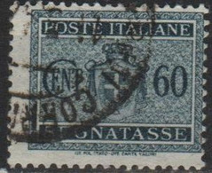 Regno D' ITALIA - ITALY - ITALIE - 1945 - 60c Segnatasse Senza Fasci, Senza Filigrana - Usato - Used - Segnatasse