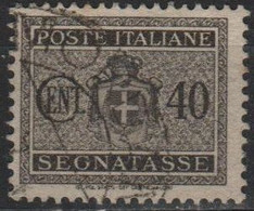Regno D' ITALIA - ITALY - ITALIE - 1945 - 40c Segnatasse Senza Fasci, Filigrana Ruota - Usato - Used - Postage Due