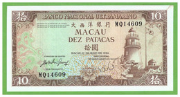 MACAU 10 PATACAS 1984  P-59d(2)  UNC - Macao