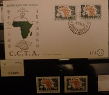 Rép. CONGO : 1960 :   N° 413 / 414 ** +   Recto / Verso + FDC   ---cat : 16€ - 1960-1964 Republiek Congo