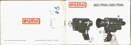 1970's NOTICE D'EMPLOI Camera EUMIG 860 & 880 PMA - Cameras