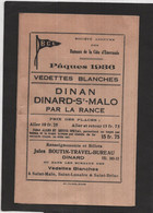 Bateaux De La Côte D'Emeraude Pâques 1936 - Vedettes Blanches - DINAN  DINARD / ST MALO Par La Rance & Chemins De Fer - Europe