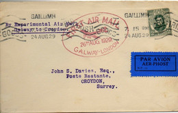 1929 PRIMO VOLO DI POSTA AEREA DA GALWAY / IRLANDA A LONDRA / REGNO UNITO - Airmail