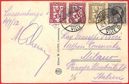 Aa1838  - LUXEMBOURG  - POSTAL HISTORY -  POSTCARD To ITALY  1932 - Covers & Documents
