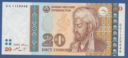 TAJIKISTAN - P.17a(2) – 20 Somoni 1999 UNC, Serie DG 1129949 - Tagikistan