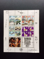 BARBUDA 1977 SPECIAL EVENTS MI BL 29 MNH - POSTFRIS LUCHTVAART RUIMTEVAART LEEUW - Antigua And Barbuda (1981-...)