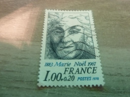 Marie Noel (1883-1967) Poetesse - 1f.+20c. - Bleu-noir Et Bleu - Oblitéré - Année 1978 - - Used Stamps