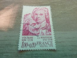 Voltaire Et Rousseau - 1f.+20c. - Grenat Et Lilas - Oblitéré - Année 1978 - - Used Stamps