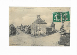 50 - SAINT-BARTHELEMY (Manche) - Bifurcation Des Routes De Juvigny Et De Chérencé. CPA Peu Courante, Circulé En 1911. - Sonstige Gemeinden