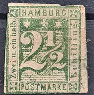 HAMBURG 1867 - Reprint With False Cancellation! - Mi 22 - 2.5s - Hamburg