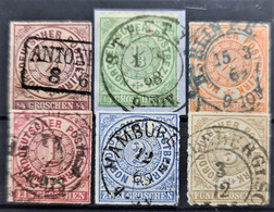 NORDDEUTSCHER POSTBEZIRK 1868 - Canceled - Mi 1-6 - Usati