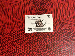 TANZANIE 1988 1v Neuf MNH ** Lions Club Rhinoceros Elephant Mamíferos Mammals Säugetiere Mammiferi Mammifère TANZANIA - Rinocerontes