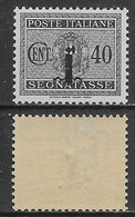 Italia Italy 1944 RSI Segnatasse Fascio Soprastampato C40 Sa N.S65 Nuovo Integro MNH ** - Postage Due