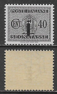 Italia Italy 1944 RSI Segnatasse Fascio Soprastampato C40 Sa N.S65 Nuovo Integro MNH ** - Segnatasse