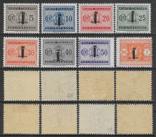 Italia Italy 1944 RSI Segnatasse Fascio 8val Sa N.S60-S66,S68 Nuovi MNH/MH **/* - Taxe