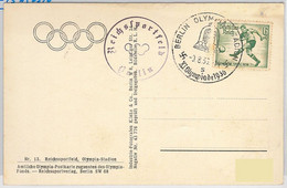 50056 - GERMANY - POSTAL HISTORY - POSTMARK On POSTCARD 1936 OLYMPICS Football - Ete 1936: Berlin