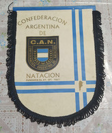 Flag (Pennant / Banderín) - Argentina - Natación - C.A.N.- Confederación Argentina De Natación- 33cm - Swimming