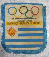 Flag (Pennant / Banderín) - Uruguay - III World Bowling Championship 33cm - Bowling