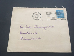(1 F 25) USA Letters (1) Posted To Greenland (Denmark) - 1944 (WWII Era) - Cartas