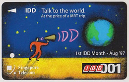 Singapore Old Transport Subway Train Bus Ticket Card Transitlink Used SingTel IDD - World