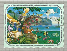 UN Vienna 1991, Bird, Birds, Swan, For A Better Environment, Sheet Of 4, MNH** - Swans