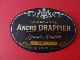 Etiquette De Champagne André Drappier Grande Sendrée 1983 - Champagner