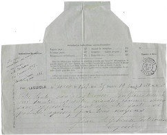 Télégramme 1907 - Cad LAGUIOLE 19 - 1 - 07 Aveyron - Valadier Notaire - - Covers & Documents
