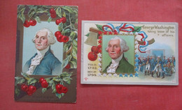 Lot Of 2 Cards. Embossed.  George Washington.    Ref  5419 - Historische Persönlichkeiten