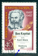 1967 MARX,Karl Marx,Das Kapital,the Capital,Romania,Mi.2629,variety ERROR,VFU - Variedades Y Curiosidades