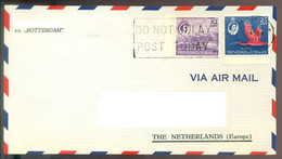 Trinidad & Tobago 1964 Front Of Airmail Cover To Netherlands From SS Rotterdam Please Read Description - Trinidad & Tobago (1962-...)