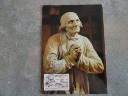 CARTE MAXIMUM CARD STATUE DU CURE D'ARS OPJ ARSFRANCE - 1980-89