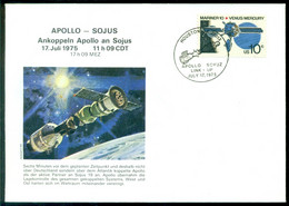 USA 1975 Special Cover Apollo-Soyuz Test Project German Text "Ankoppeln 17 Juli 1975" - Stati Uniti