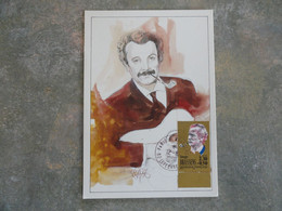 CARTE MAXIMUM CARD GEORGES BRASSENS OBLITERATION ORDINAIRE PARIS BRASSENS FRANCE - Chanteurs