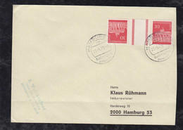 BERLIN 1979 Brief ZDR KZ3 Ratzeburg X Hamburg Nachträglich Entwertet - Storia Postale