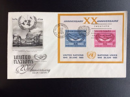 UNITED NATIONS NEW YORK 1965 FDC BLANC - Briefe U. Dokumente