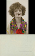 Fotokunst Fotomontage Hübsche Junge Frau, Teilcoloriert, Frisur 1910 - Personaggi